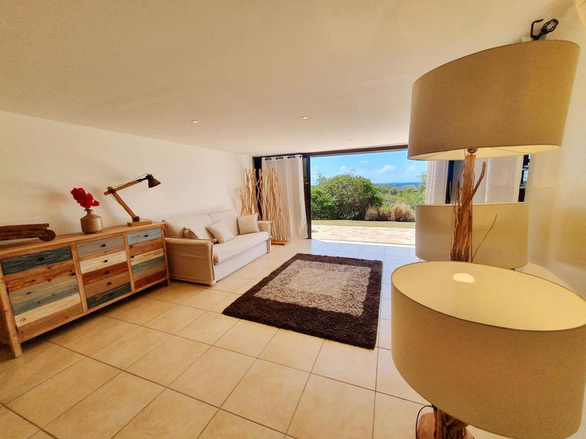 Villa Deluxe L'Hacienda Villa Vue Mer 180 Piscine Jacuzzi Proche Plage Marina Golf Pointe Des Chateaux Et Casino Jardin Clos Voyage Durable Saint-Francois  Quarto foto