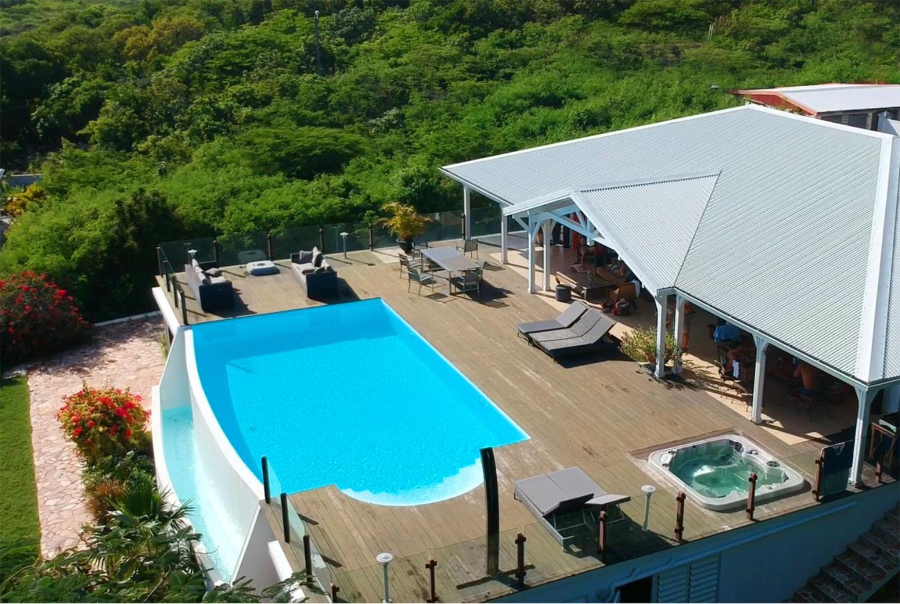 Villa Deluxe L'Hacienda Villa Vue Mer 180 Piscine Jacuzzi Proche Plage Marina Golf Pointe Des Chateaux Et Casino Jardin Clos Voyage Durable Saint-Francois  Quarto foto