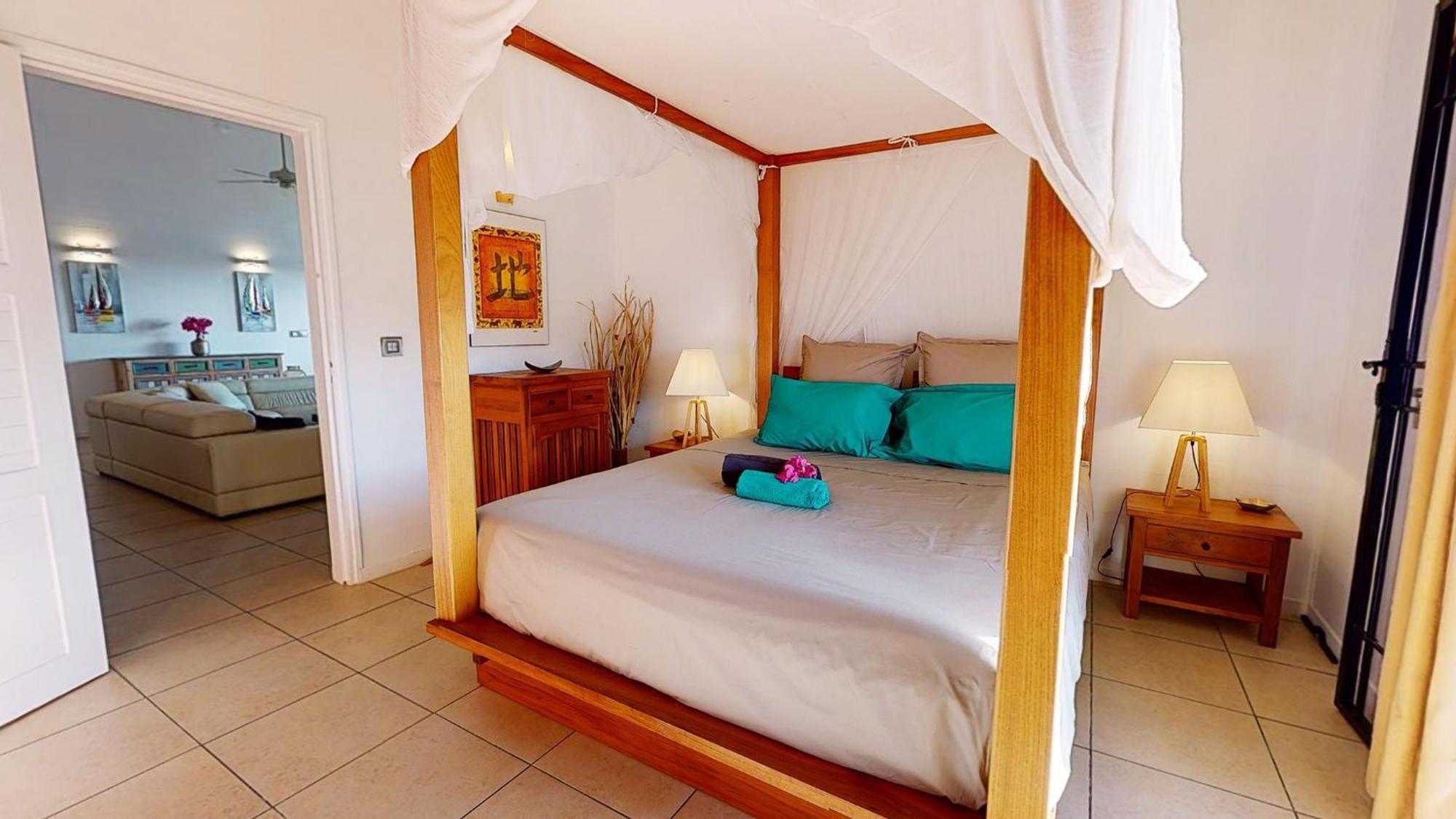 Villa Deluxe L'Hacienda Villa Vue Mer 180 Piscine Jacuzzi Proche Plage Marina Golf Pointe Des Chateaux Et Casino Jardin Clos Voyage Durable Saint-Francois  Quarto foto