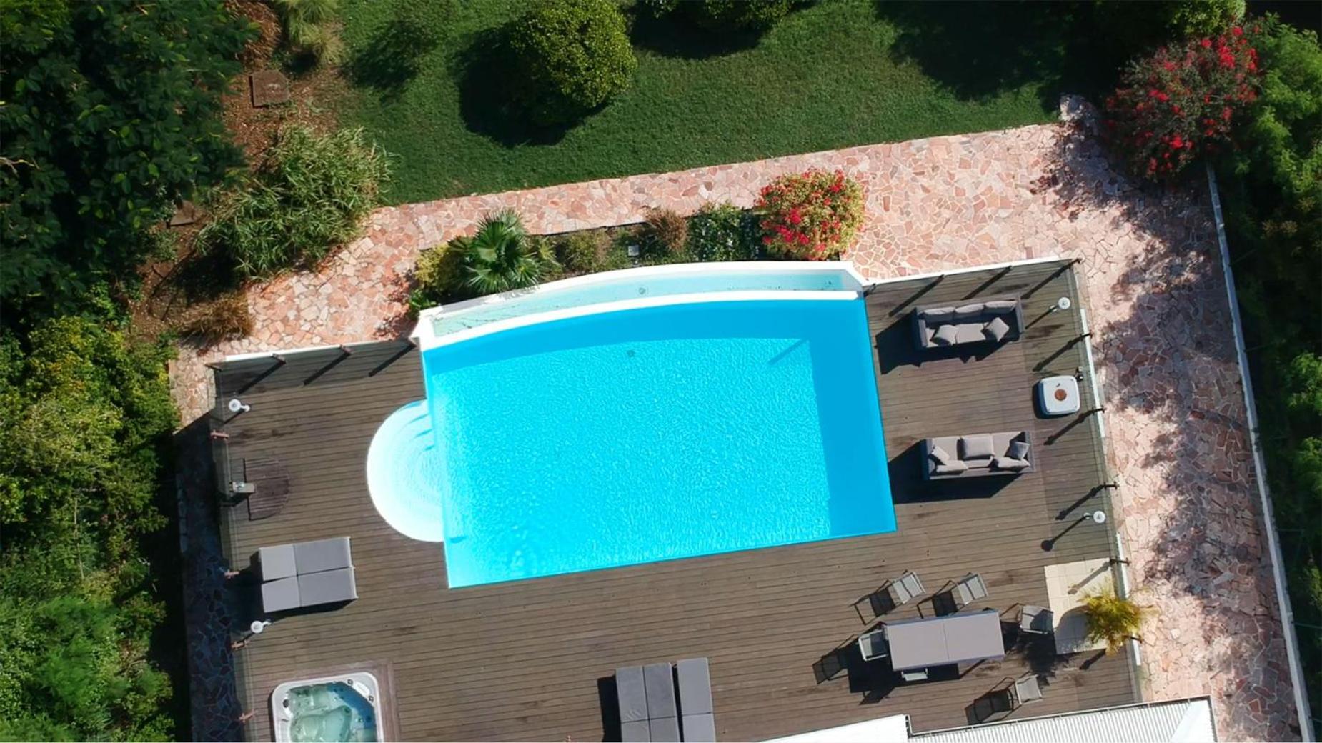 Villa Deluxe L'Hacienda Villa Vue Mer 180 Piscine Jacuzzi Proche Plage Marina Golf Pointe Des Chateaux Et Casino Jardin Clos Voyage Durable Saint-Francois  Quarto foto